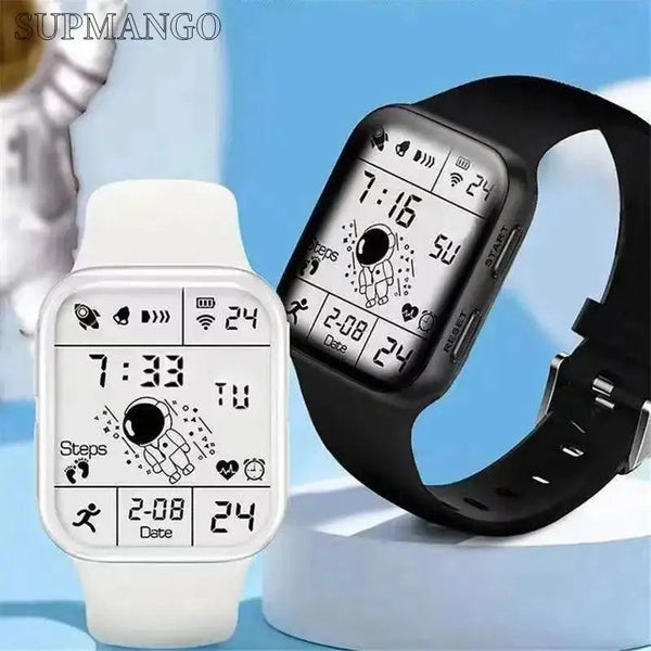 Digital Creative Square Sport Brand Digital Wristwatch