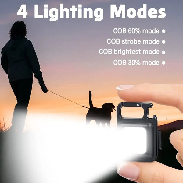 Mini Camping COB Keychain Flashlight