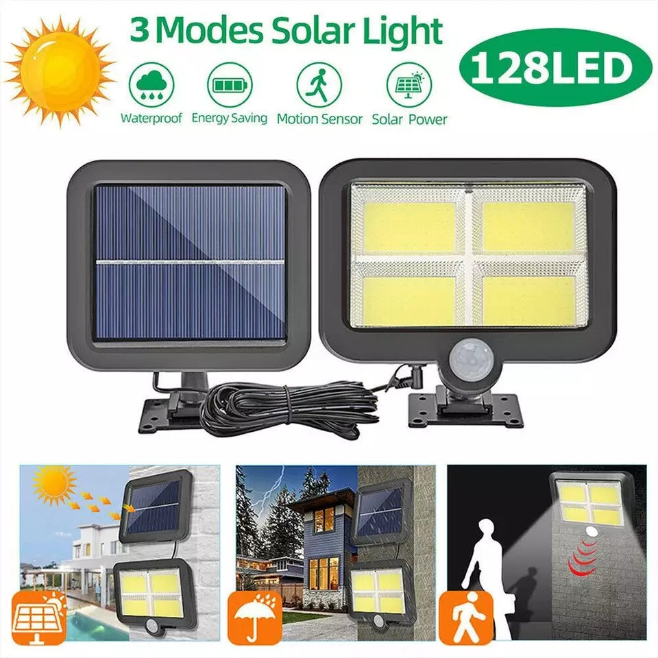 Split Solar Wall Light COB 100 LED Solar Power Motion Sensor Outdoor Garden Light Security Lamp