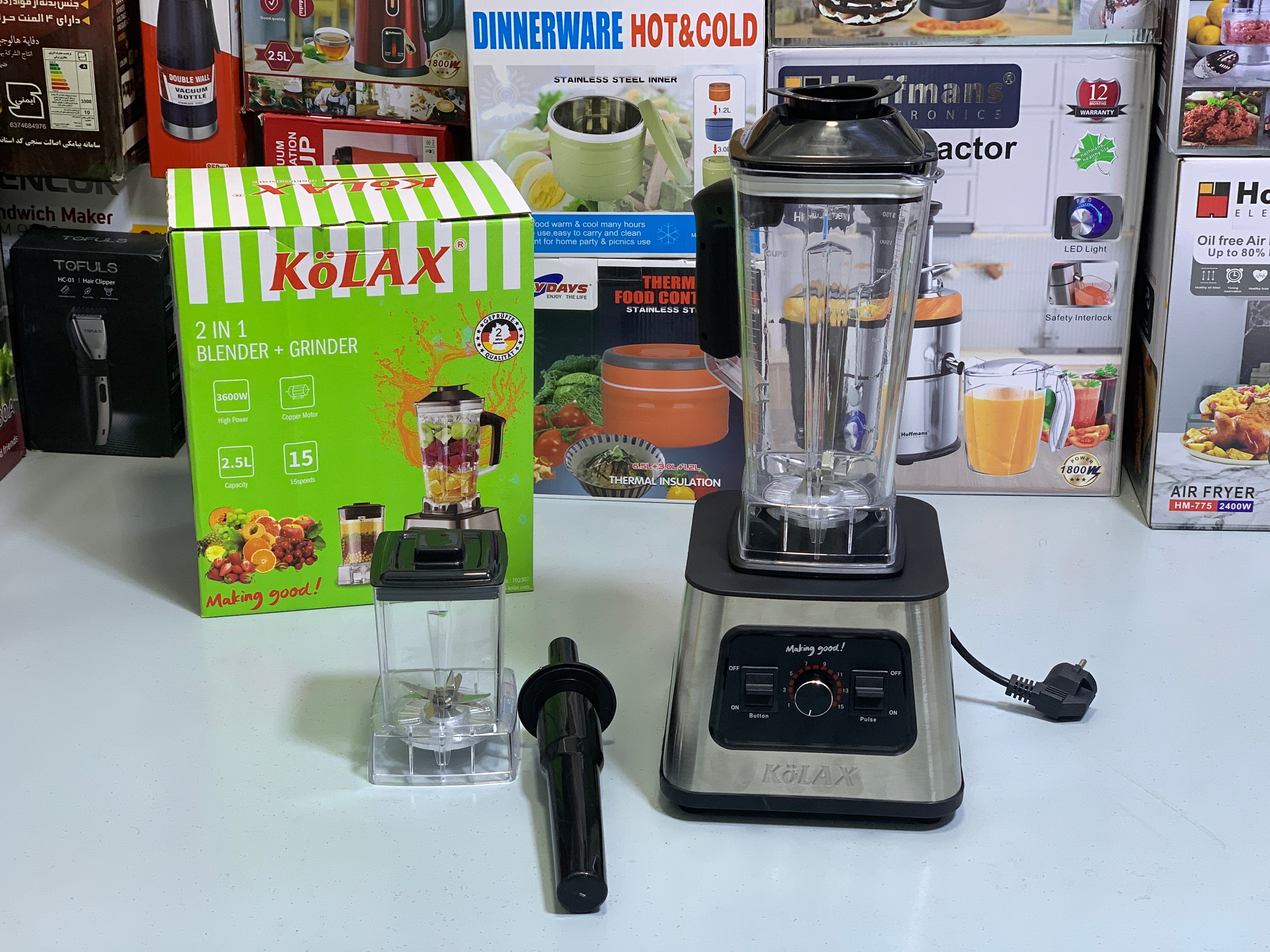 Kolax 2 in 1 Blender and Grinder Full Copper Motor 2.5L