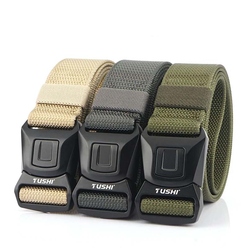 Tactical Belt for Men, Military Belt With Quick-Release Metal Buckle