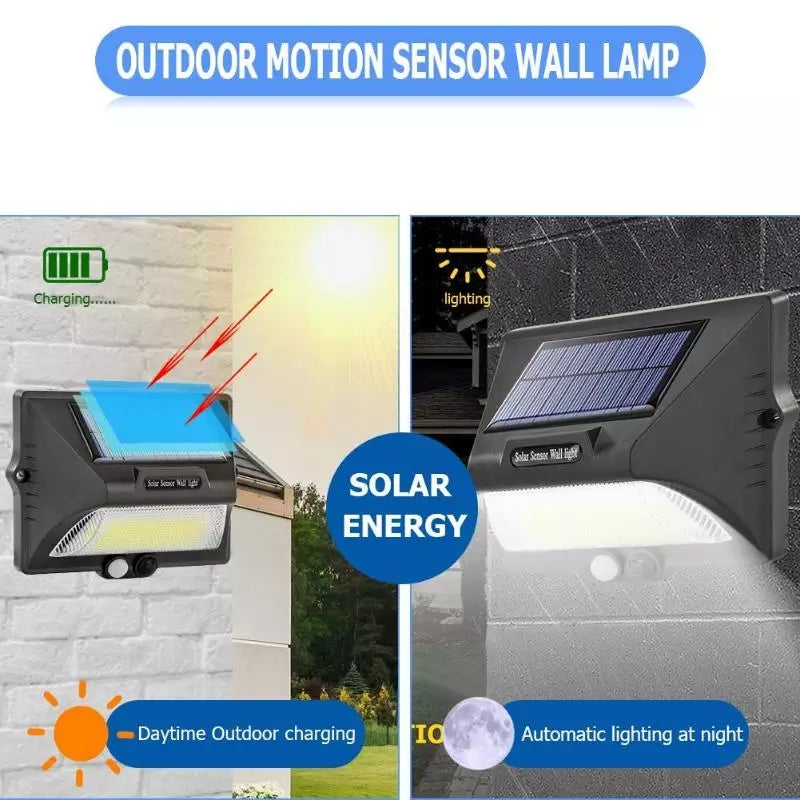 Rechargeable Solar COB LED Wall Light | PIR Motion Sensor