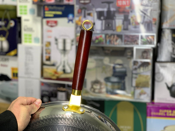 Laser Coating Frying Pan with Unique Handle design