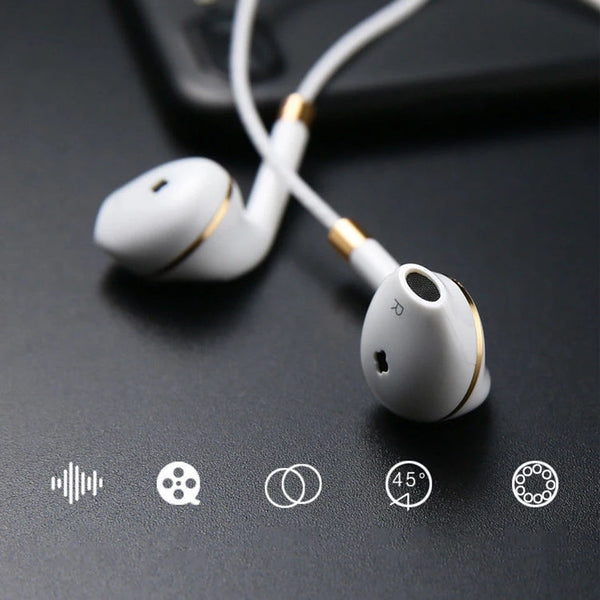 Original Stereo Earphones with Mic for iOS & Android