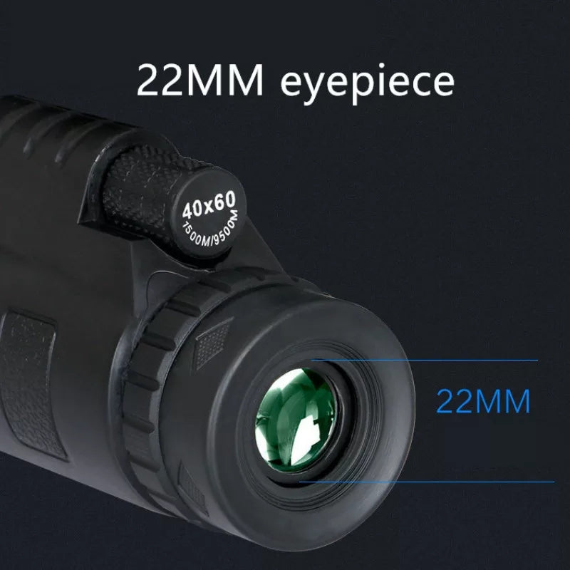 40X60 HD Monocular Telescope Dual Focus Waterproof