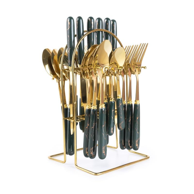 24 Pieces Cutlery Set with Stand