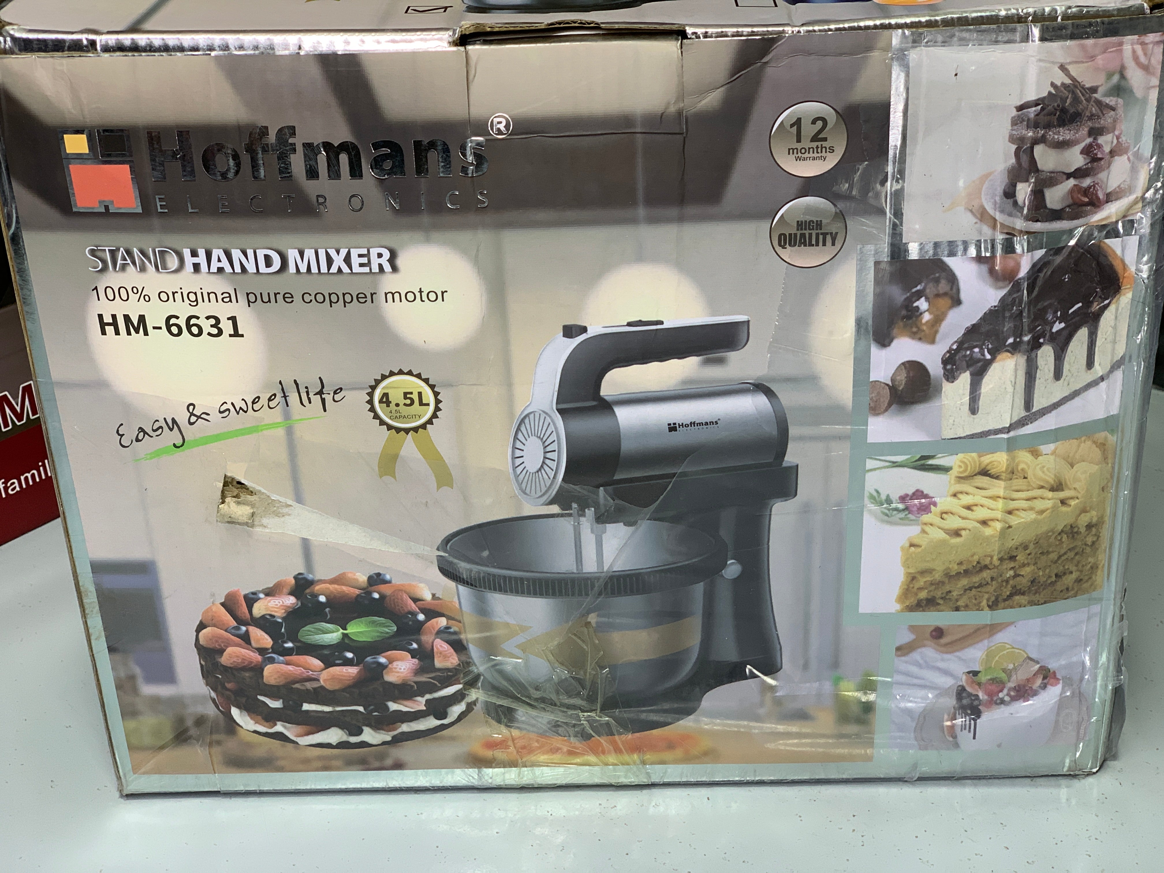 Hoffmans Electronics Stand Hand Mixer  4.5L and 1600w