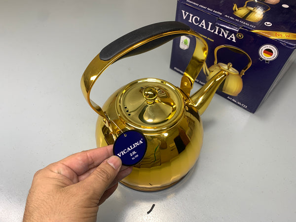 VICALINA® Germany Technology Golden and Silver Stainless Steel Stylish Tea Kettles