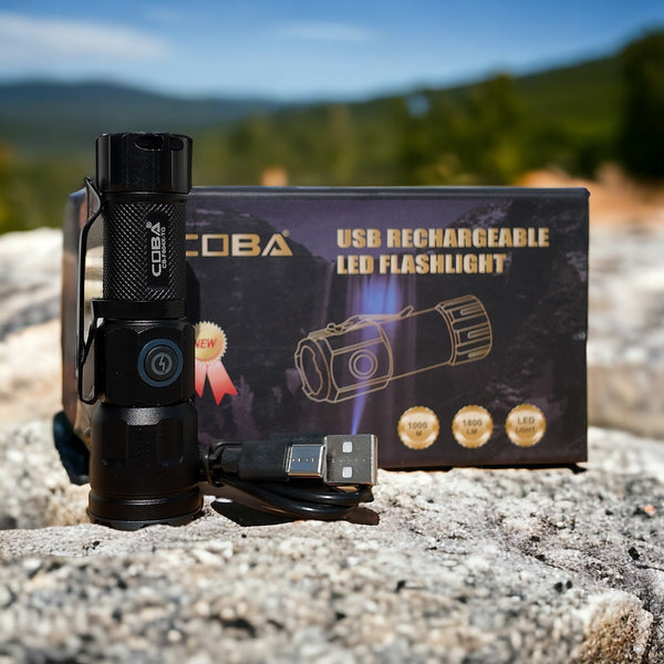 COBA Mini Rechargeable LED Flashlight