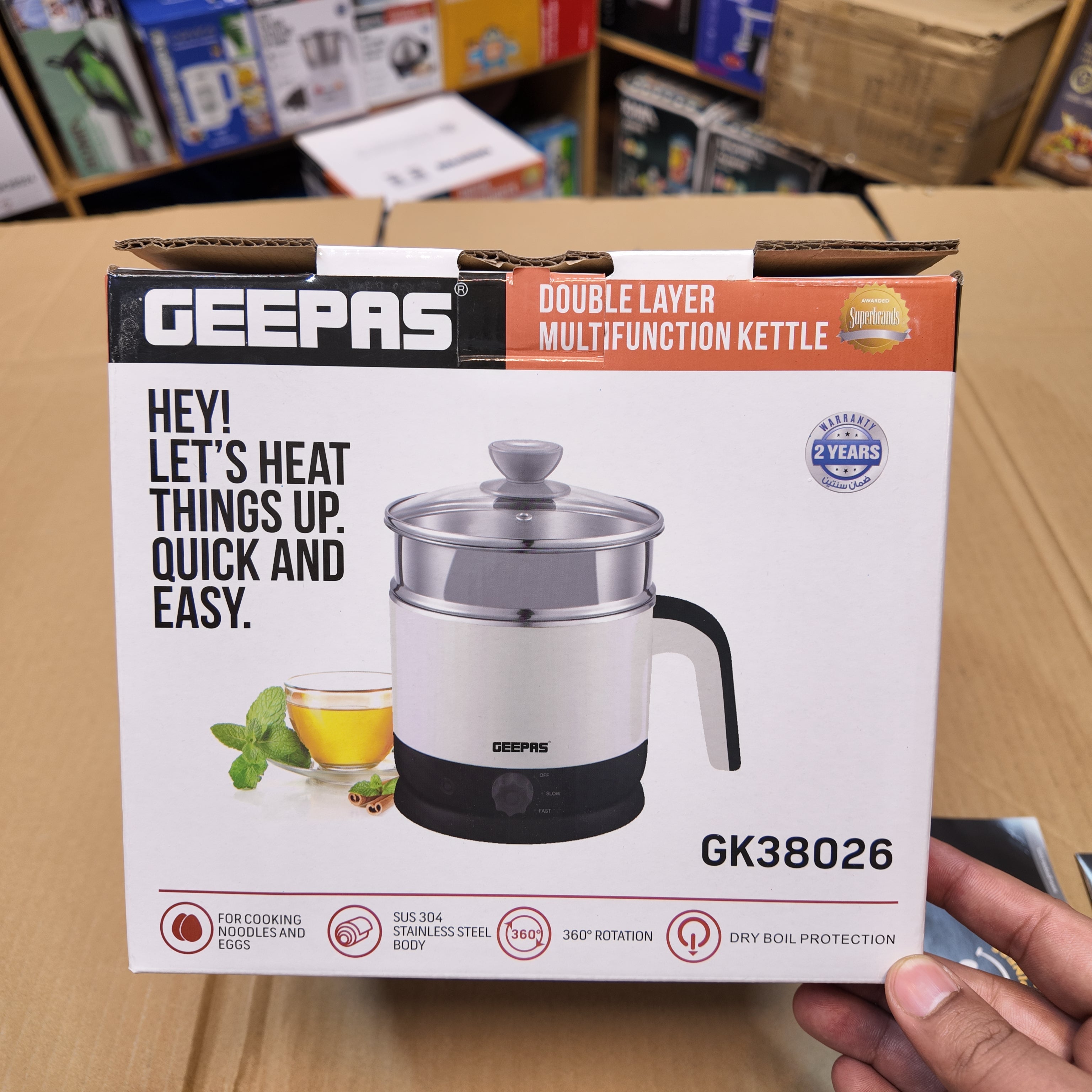 Geepas Double Layer Multifunction Kettle GK38026