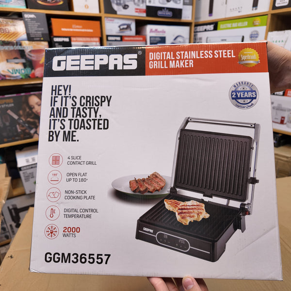 Geepas Digital Stainless Steel Grill Maker GGM36557