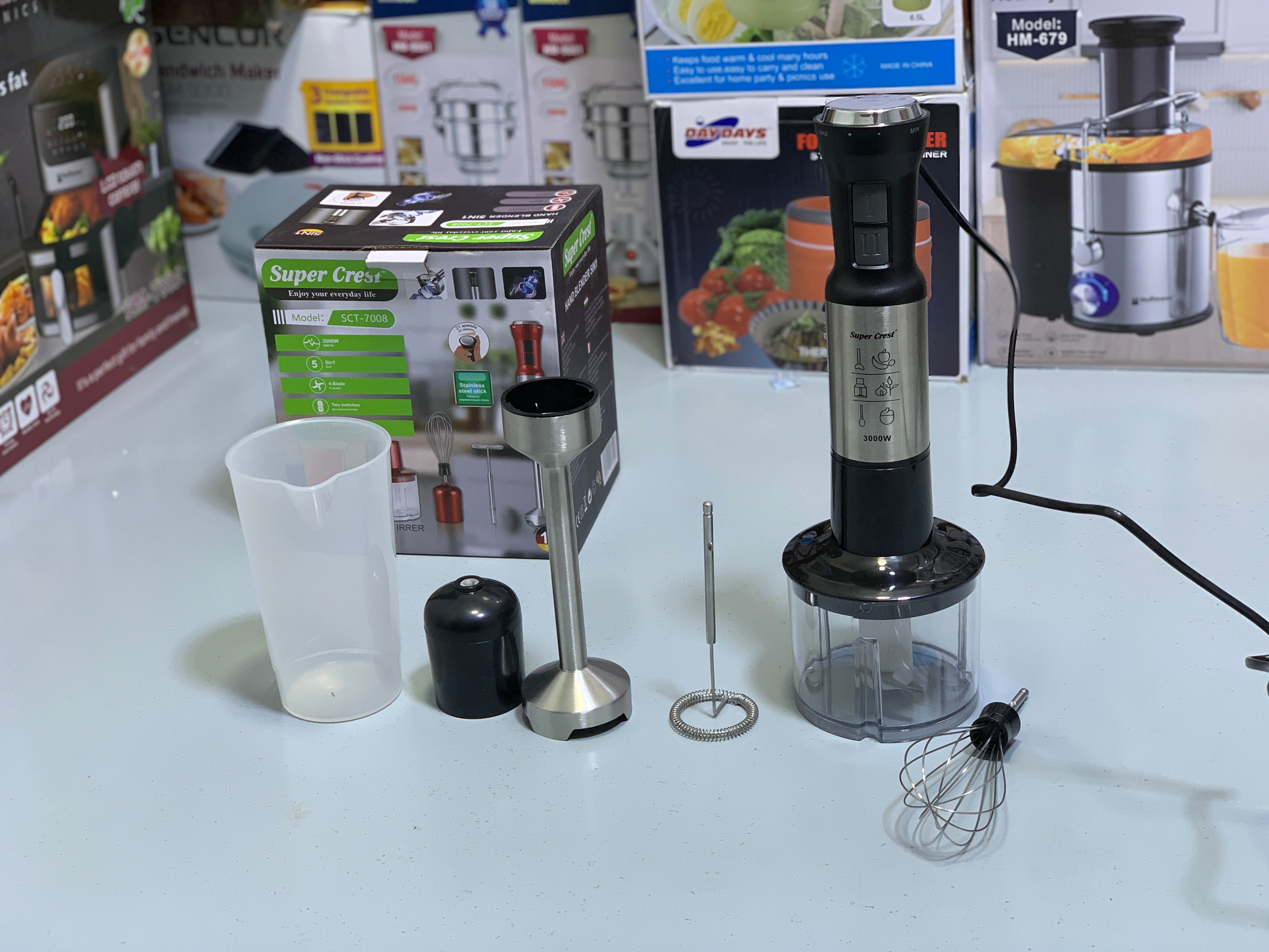 Super Crest Hand Blender and Chopper 5 in 1