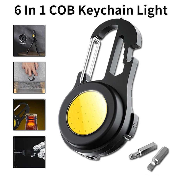 6in1 Mini COB Keychain Light