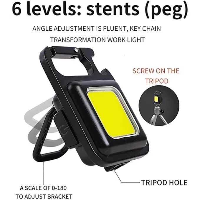 6in1 Mini COB Keychain Light