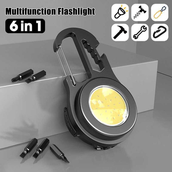 6in1 Mini COB Keychain Light