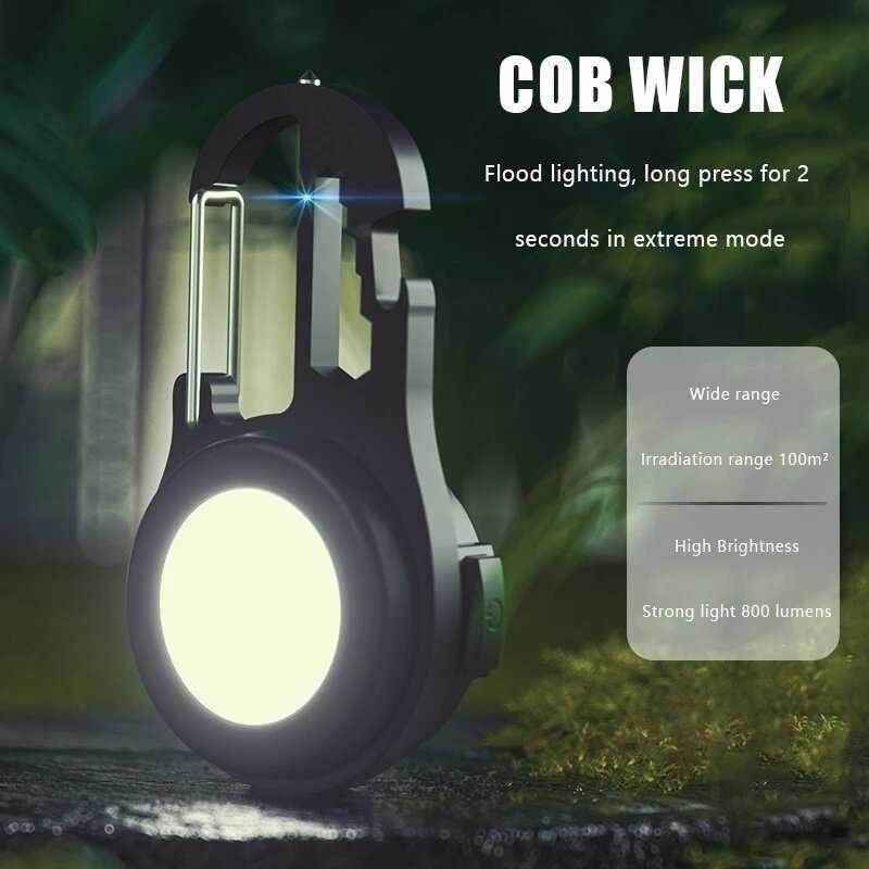 6in1 Mini COB Keychain Light