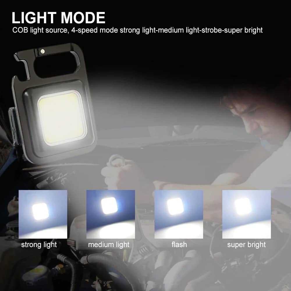 6in1 Mini COB Keychain Light