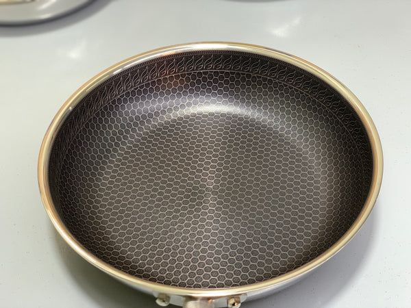 Shallow Type Laser Coating Honeycomb Pattern High Quality Frying Pan