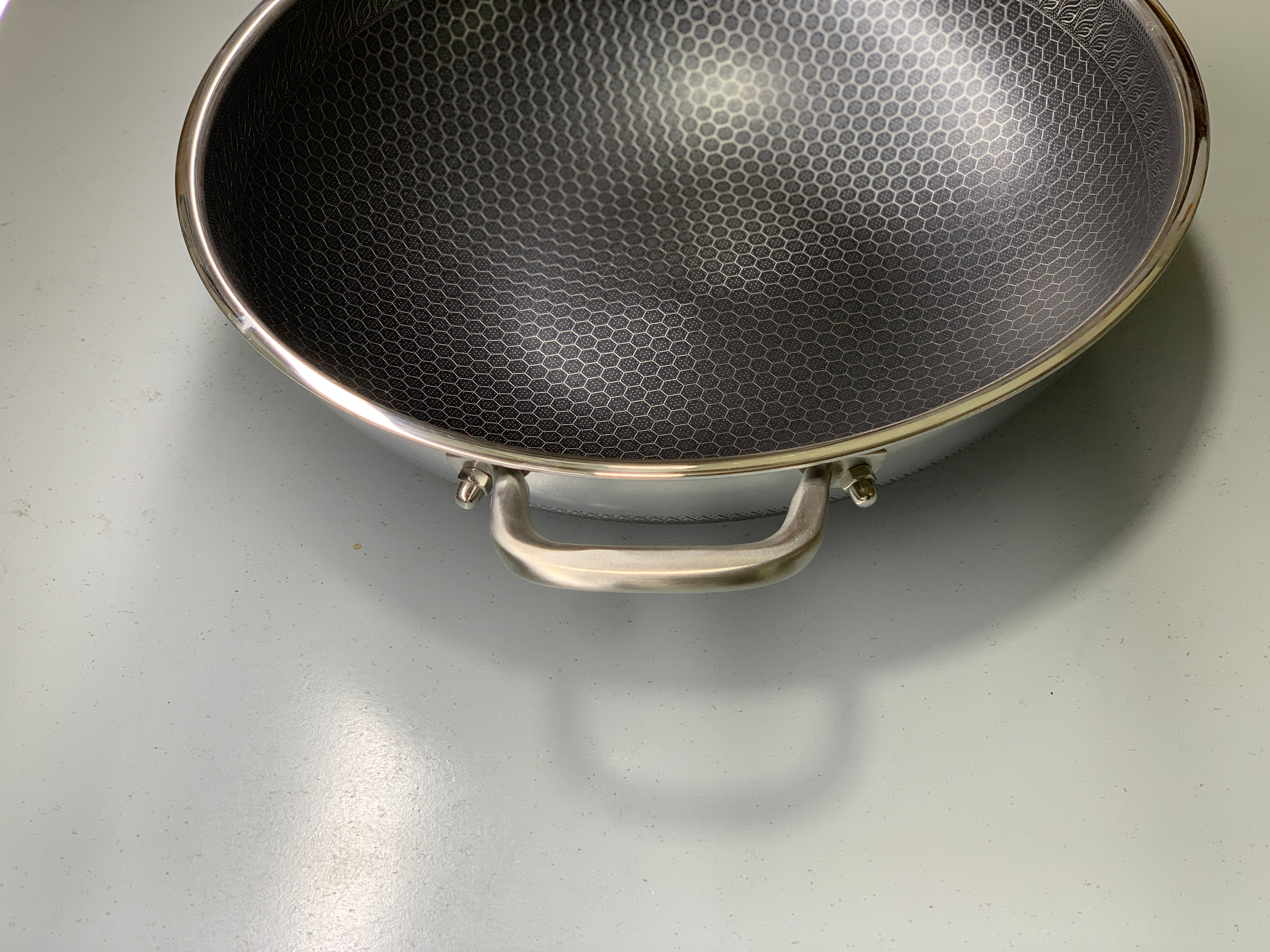 Laser Coating Deep Frying Pan with Handle