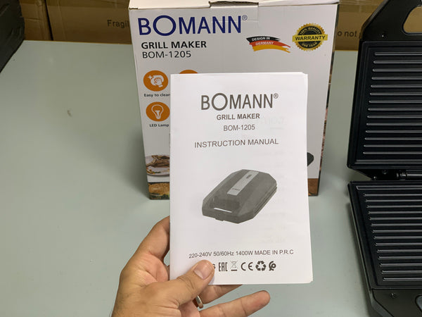 Original German Bomann Grill Maker  BOM 1205 with 1 Year Warranty