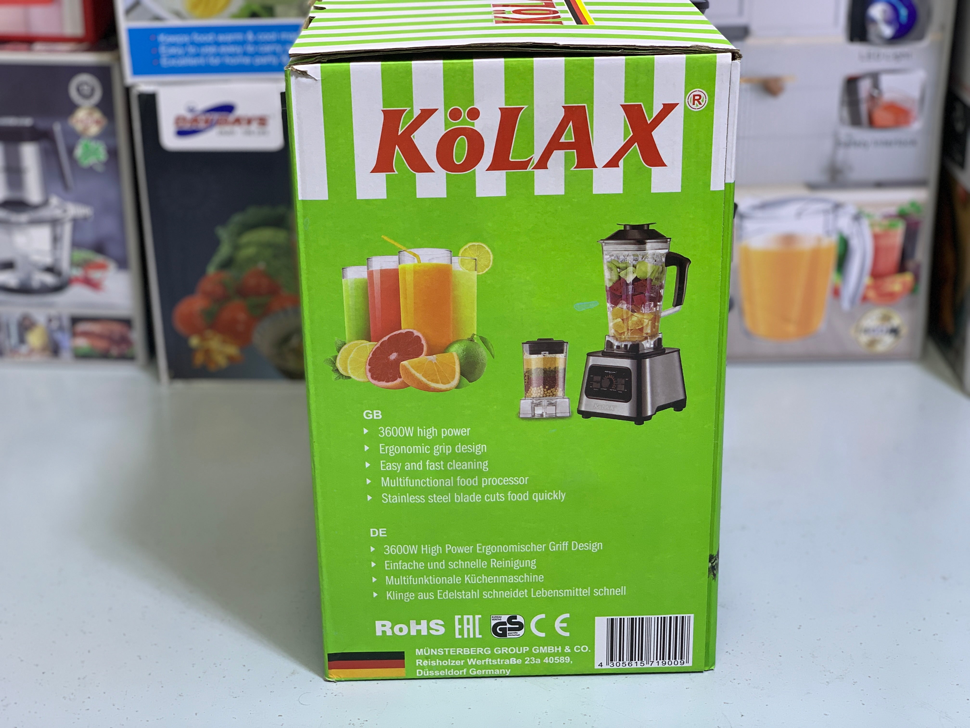 Kolax 2 in 1 Blender and Grinder Full Copper Motor 2.5L