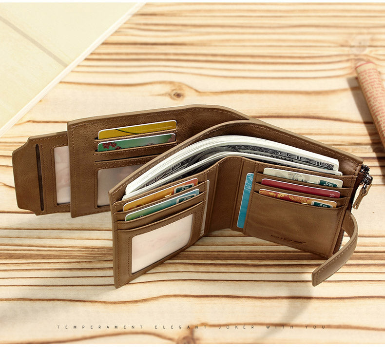 Baellerry Business PU Leather Wallet Coin Zipper