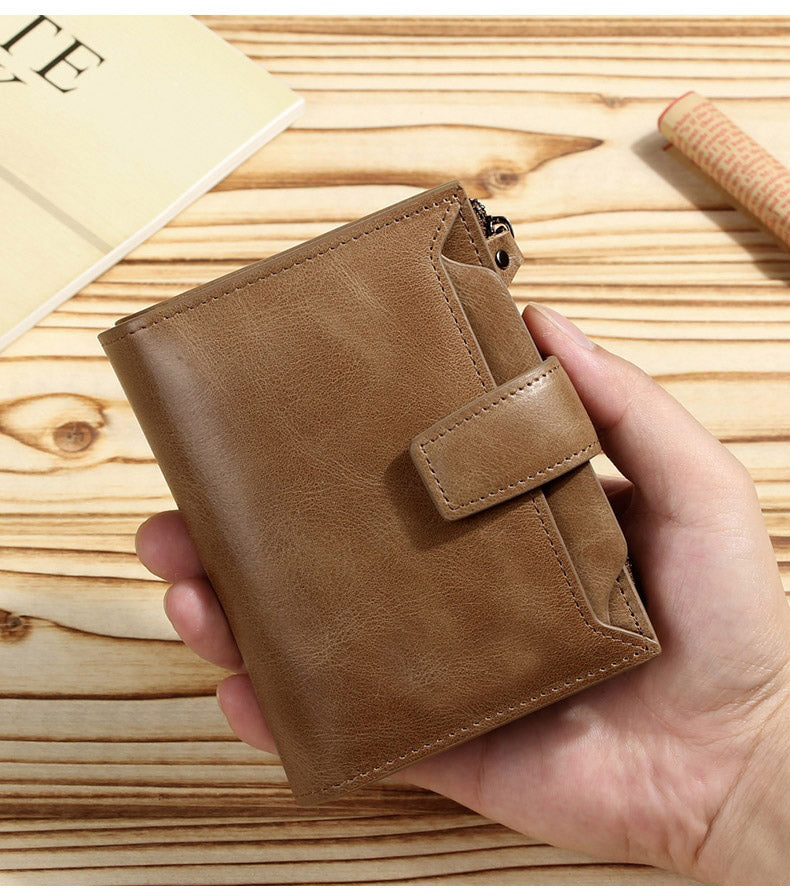 Baellerry Business PU Leather Wallet Coin Zipper