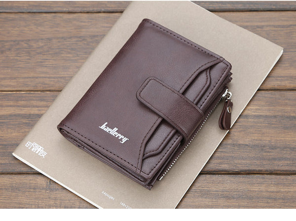 Baellerry Business PU Leather Wallet Coin Zipper