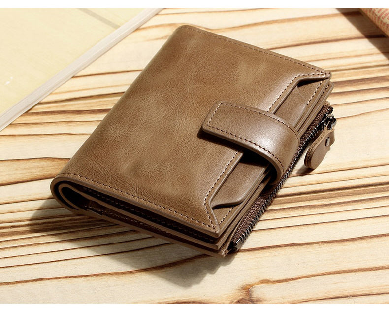 Baellerry Business PU Leather Wallet Coin Zipper