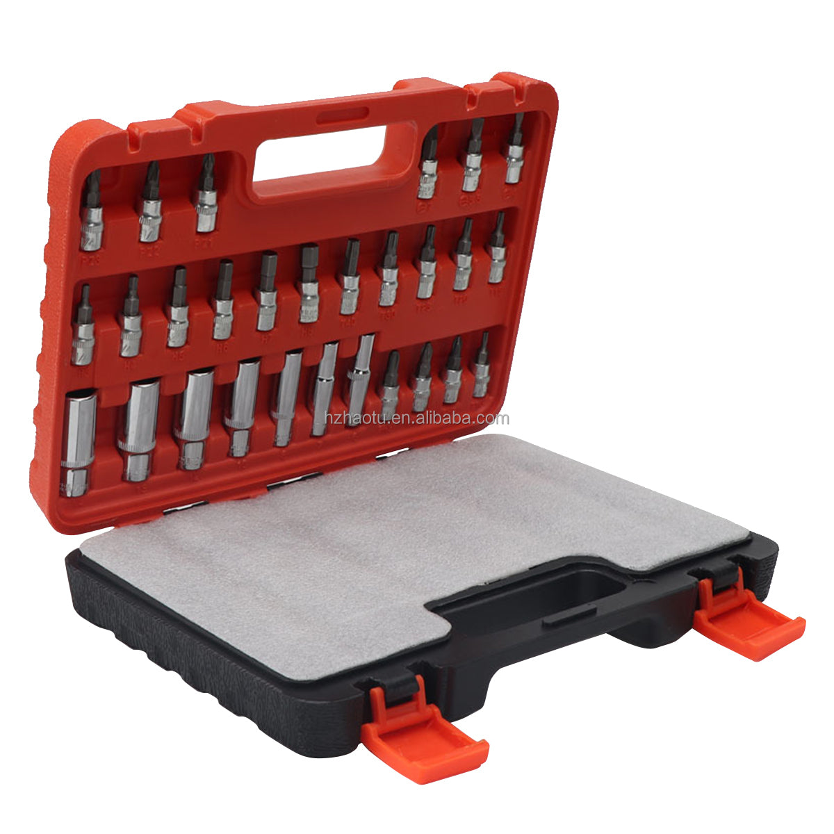 53pcs Heavy Duty Car Ratchet Wrench Socket Set with Plastic Box