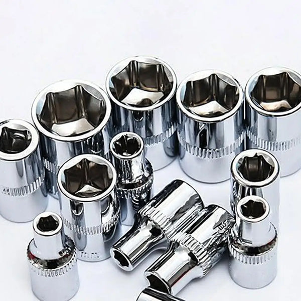 53pcs Heavy Duty Car Ratchet Wrench Socket Set with Plastic Box