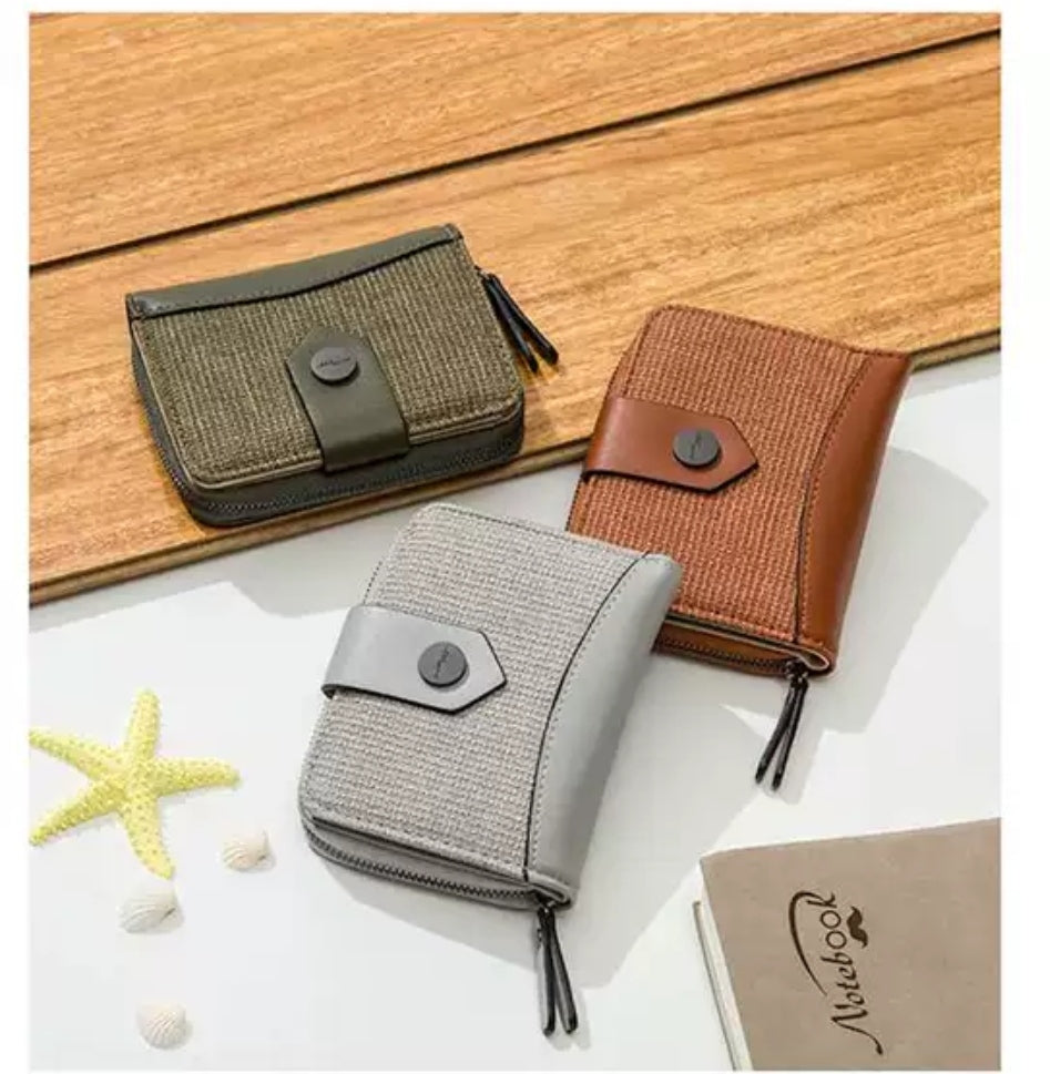 Multifunction Short Ladies Wallet Leather Coin Zipper