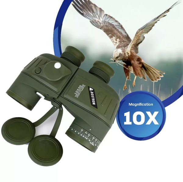 10x50 Binoculars | Waterproof Telescope With Compass