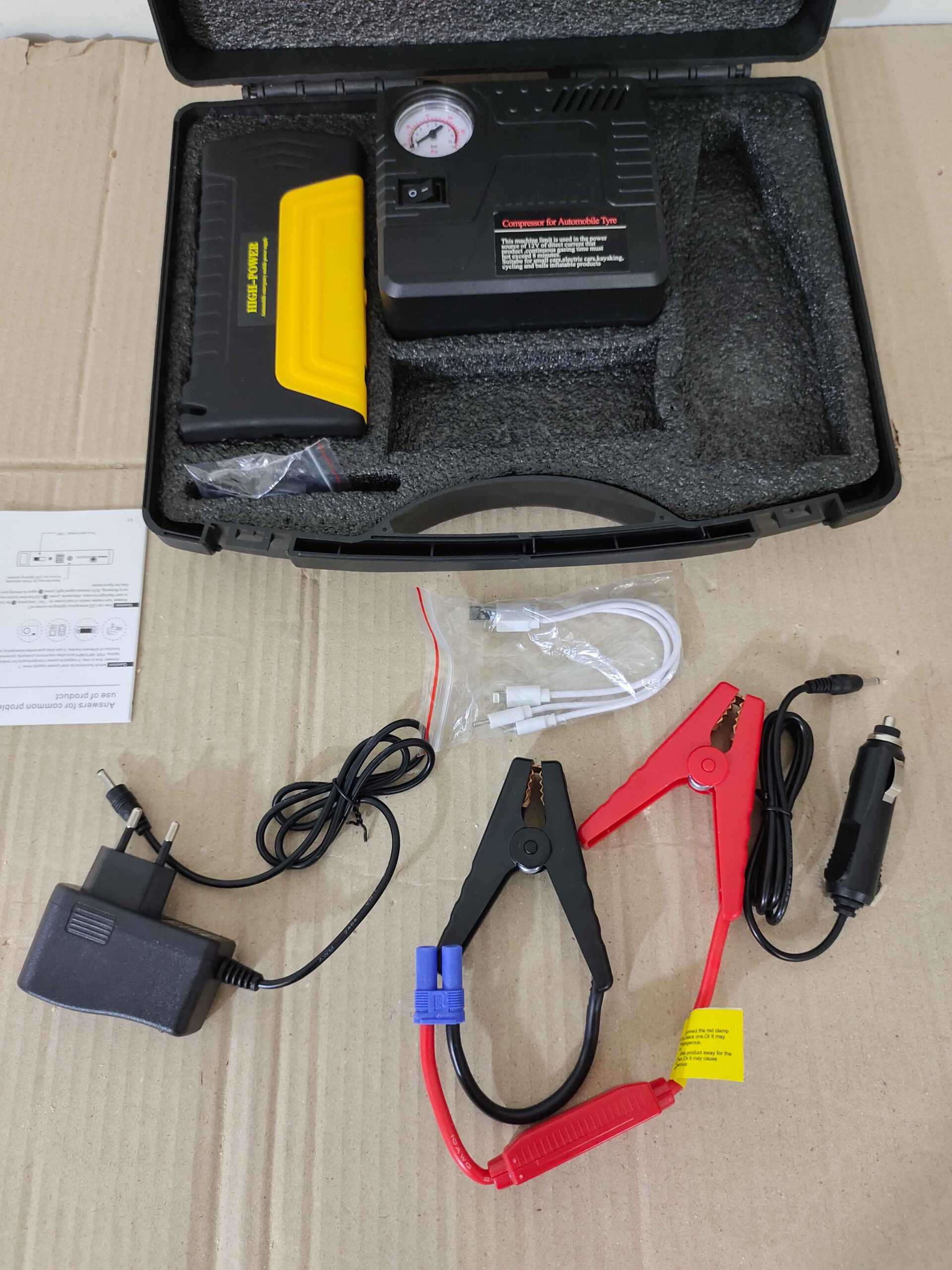 High Power Car Jump Starter & Tyre Inflator + Power Station