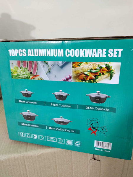 10pcs Granite Die-cast Aluminum Cookware Set