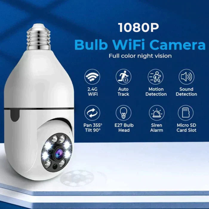 Hanif Trades Wireless Bulb Security Camera 360°Rotational View