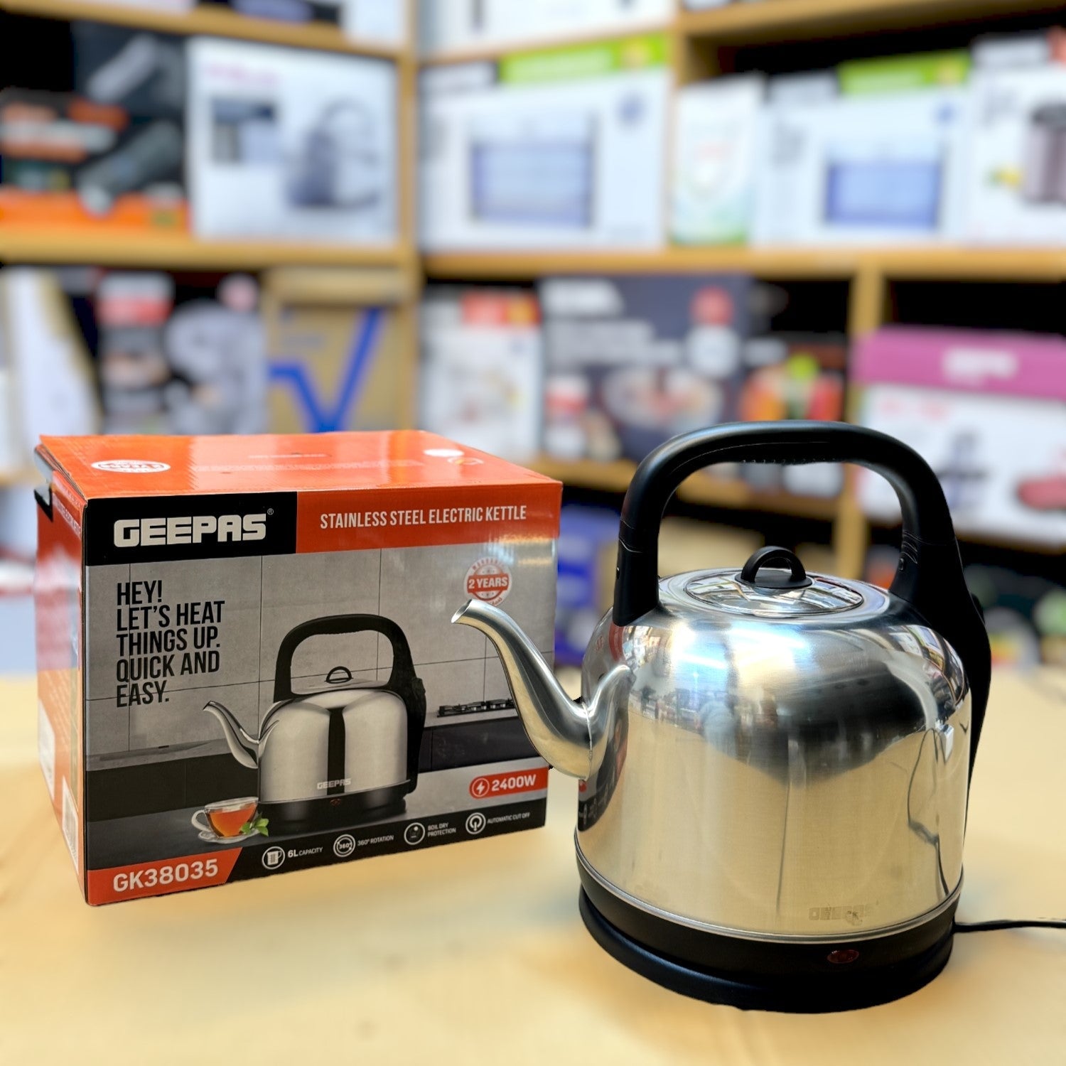 Geepas 6L Stainless Steel Electric Kettle GK38035