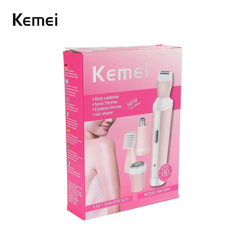 Kemei KM-3024 4 in 1 Ladies Epilator Shaver Trimmer