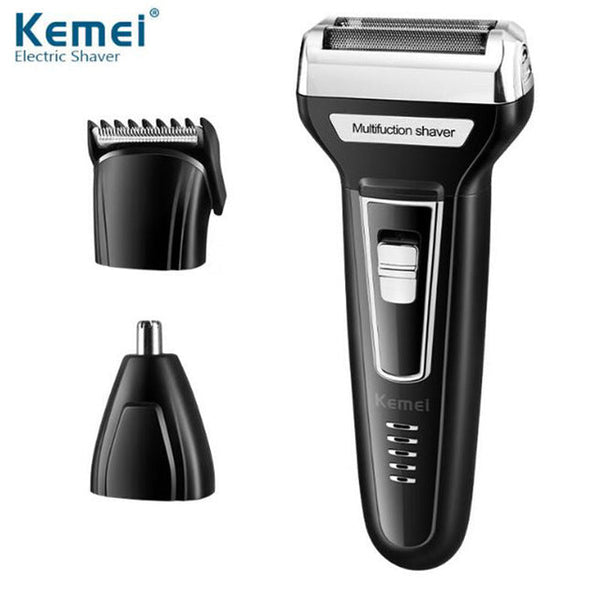 KEMEI Original 3in1 Rechargeable Beard Shaver Nose Hair Trimmer