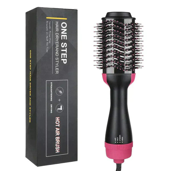 Hanif Trades 3-In-1 Electric One Step Hair Straightening Brush One Step Hot Air Brush Dryer + Styler