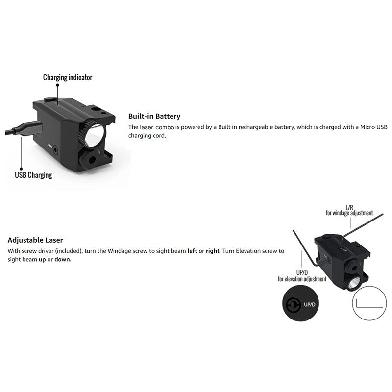 Compact Rail Mount Tactical Flashlight