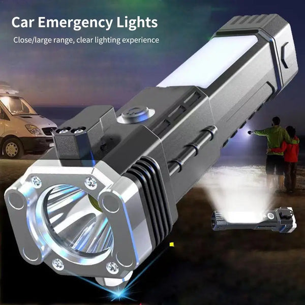 Super Bright LED Flashlight with Glass Breaker & Cutter