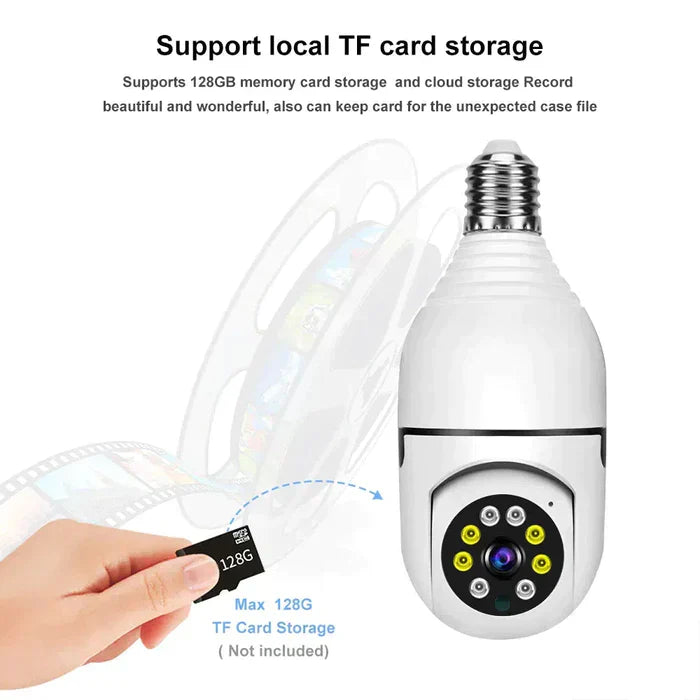 Hanif Trades Wireless Bulb Security Camera 360°Rotational View