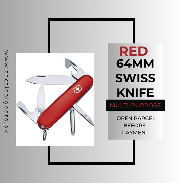 Red 66mm Swiss Knife