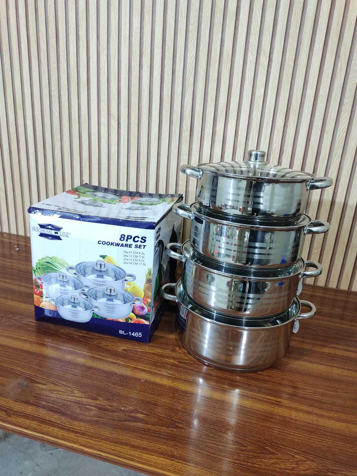 BergHome 8pcs Stainless Steel Cookware Set