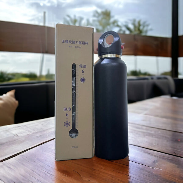 630ml Vacuum Flask Bottle Black