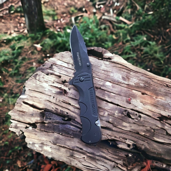 Handyman Matt Black Folding Knife