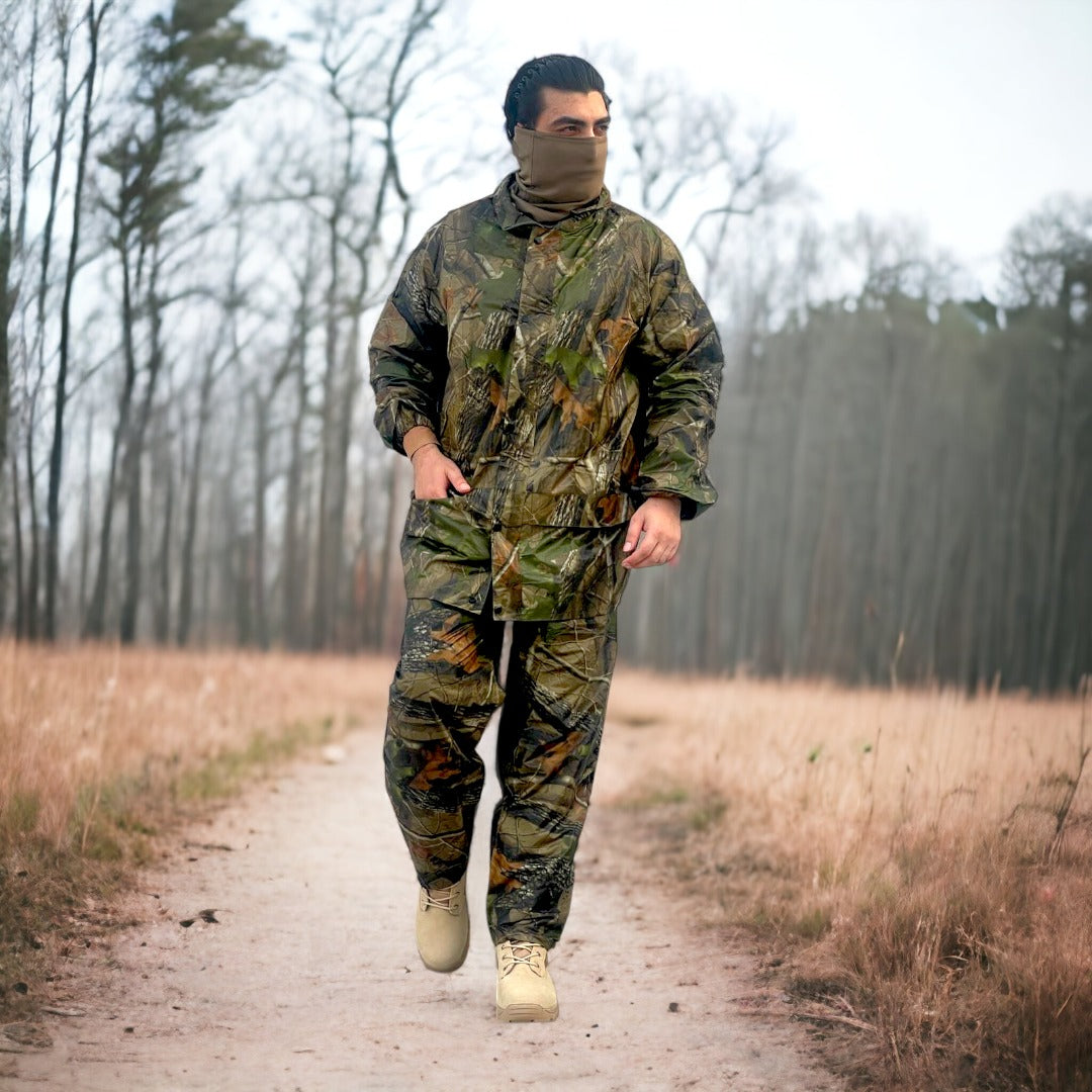 All Purpose Men's Camo Rain Suit (2 Pc)