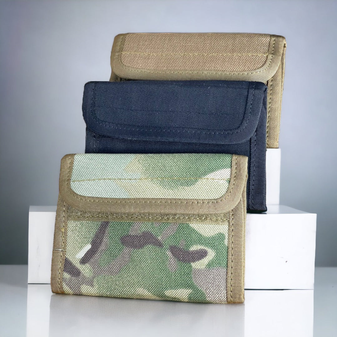 Waterproof Nylon Canvas Tactical Tri-Fold ID Wallet