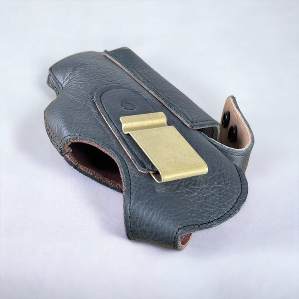 Genuine Leather Belt Holster with Built in Mag Pouch